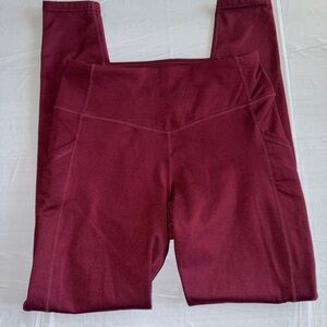 Baleaf Maroon‎ Active Leggings